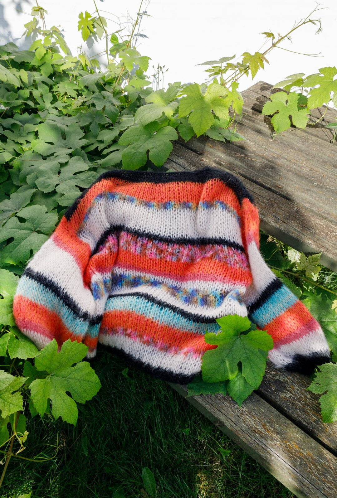 Forudbestilling - Black Colour - Bcadria Multi Striped Jumper - Orange Mix Strikbluser 