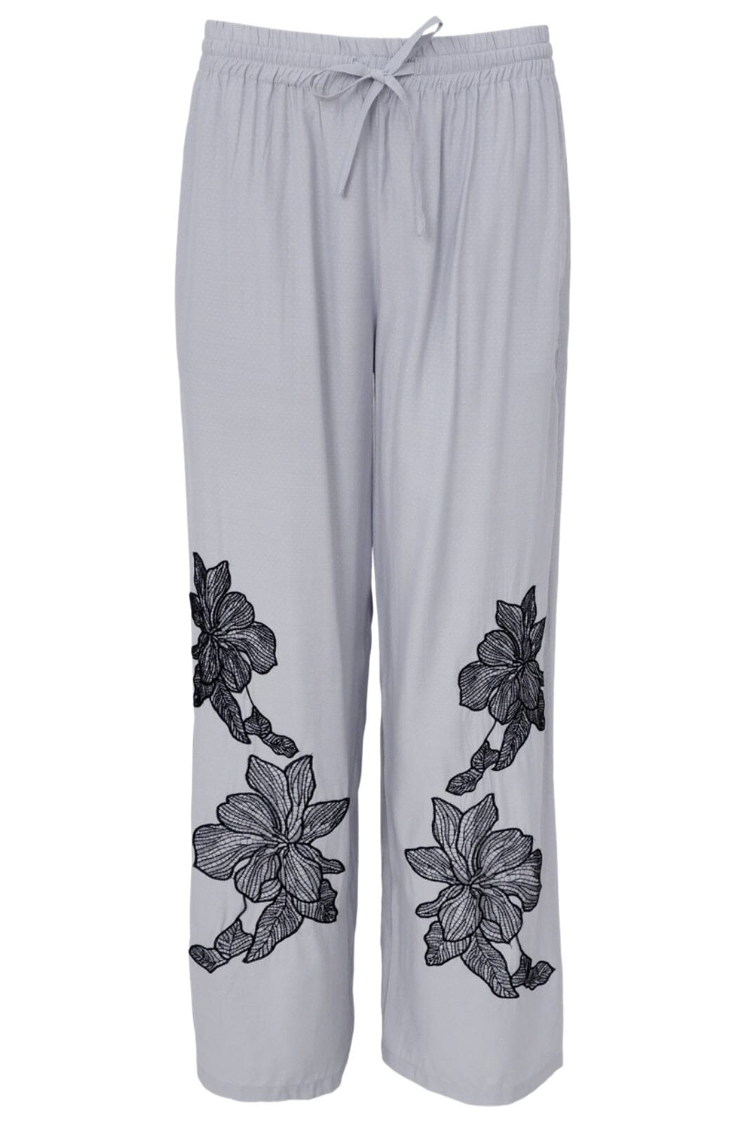 Forudbestilling - Black Colour - Bcalia Pant W/Lace Patch - Lt. Grey Bukser 