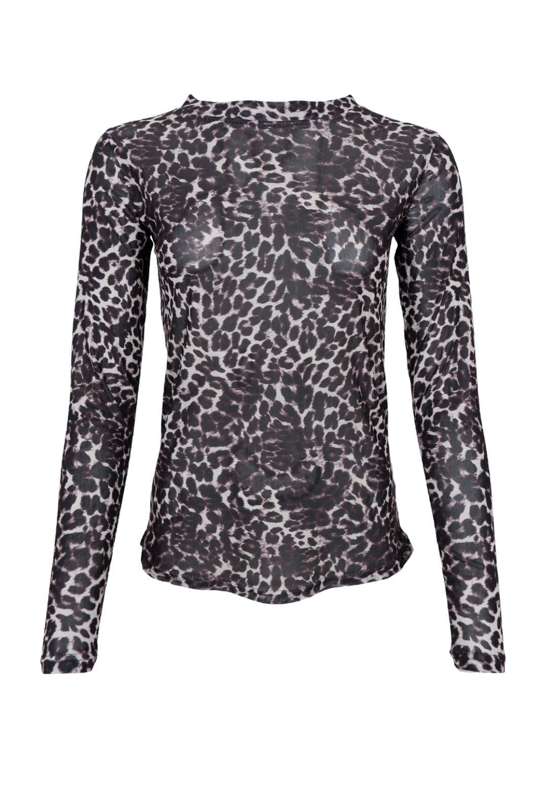 Forudbestilling - Black Colour - Bcannie Mesh Blouse - SHIRTS,MUSTHAVES Grey Leo Bluser 