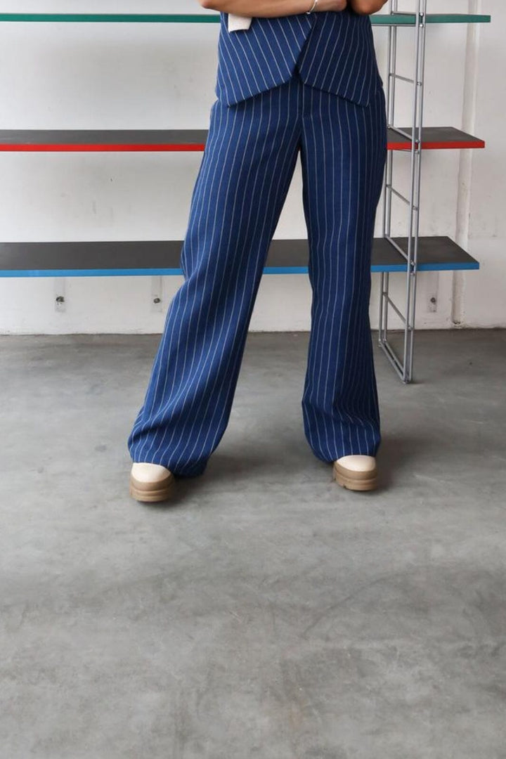 Forudbestilling - Black Colour - Bcchicago Pant - BS Blue Stripe Bukser 