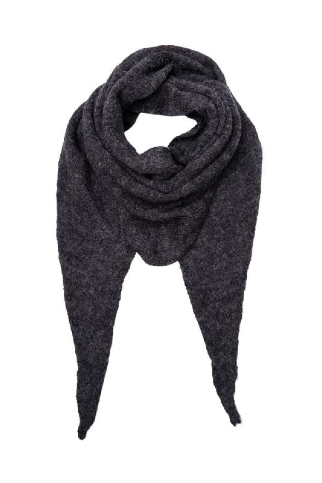 Forudbestilling - Black Colour - Bcdell Knitted Medium Scarf 208358 - Dk. Grey Melange