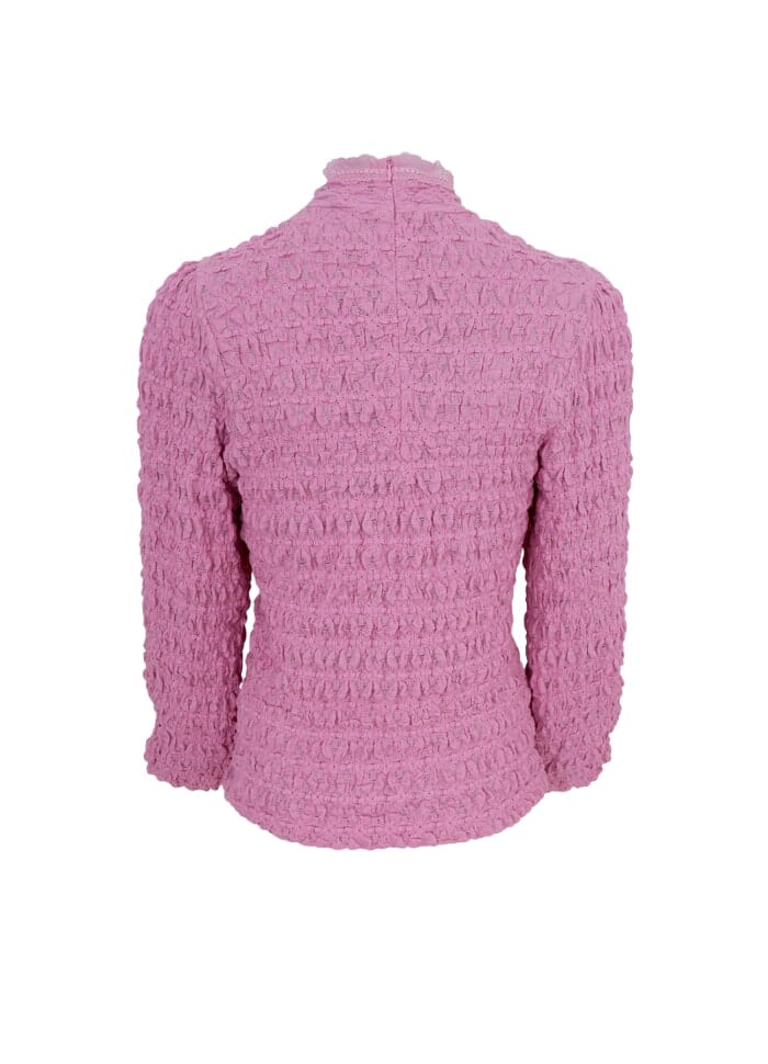 Forudbestilling - Black Colour - Bceleonora Lace Blouse W. Turtleneck - Soft Pink Bluser 