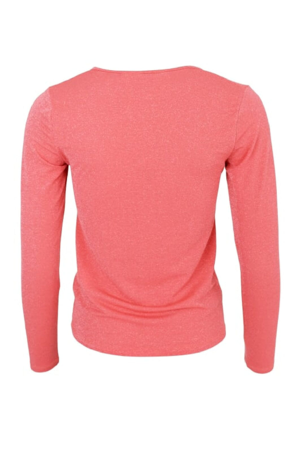 Forudbestilling - Black Colour - Bcfaye Lurex V-Neck Blouse - Coral (Februar) Bluser 