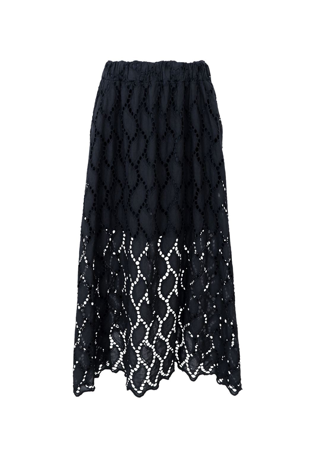 Black Colour - Bcfreya Cut Out Lace Skirt - Black