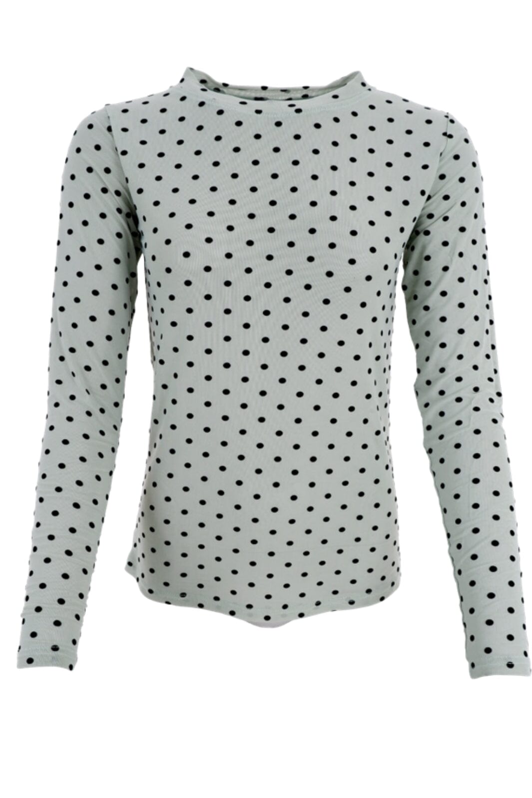 Forudbestilling - Black Colour - Bcjennie Dotted Mesh Blouse - Pastel Green Bluser 