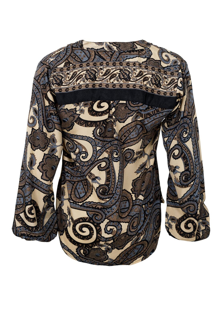 Forudbestilling - Black Colour - Bcluna Blouse - Grey Paisley Bluser 