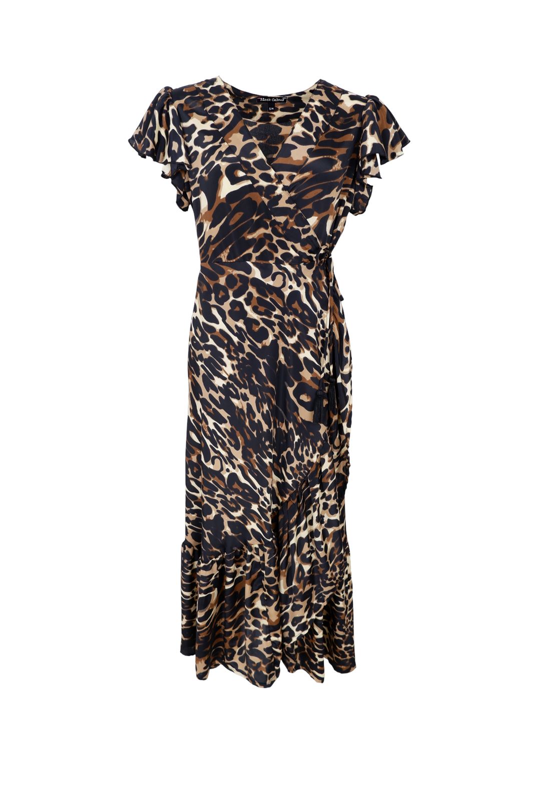 Black Colour - Bcluna Flared Wrap Dress - Leopard