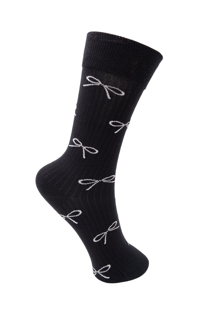 Forudbestilling - Black Colour - Bcmindy Bow Sock 4307 - Black Strømper 