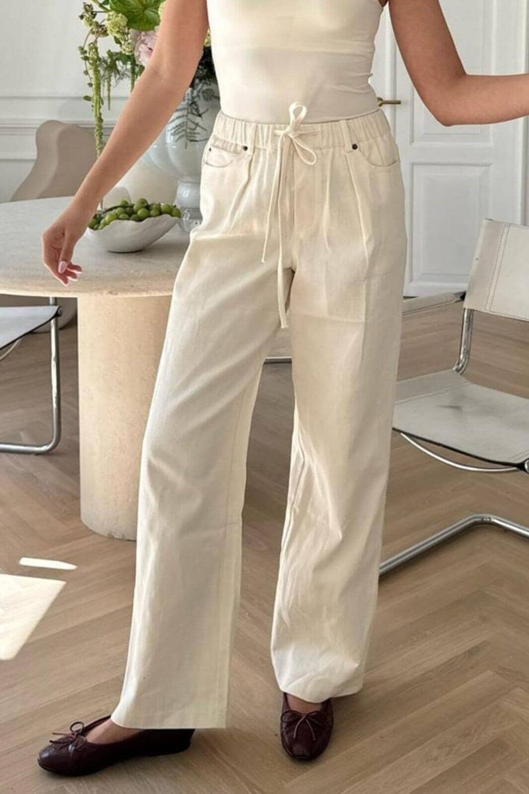 Forudbestilling - BYIC - Karlaic Pants - of Off White Bukser 