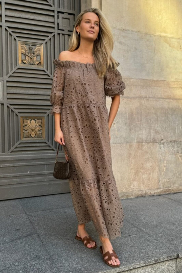 Forudbestilling - BYIC - Sigridic Long Dress - mocca Mocca Kjoler 