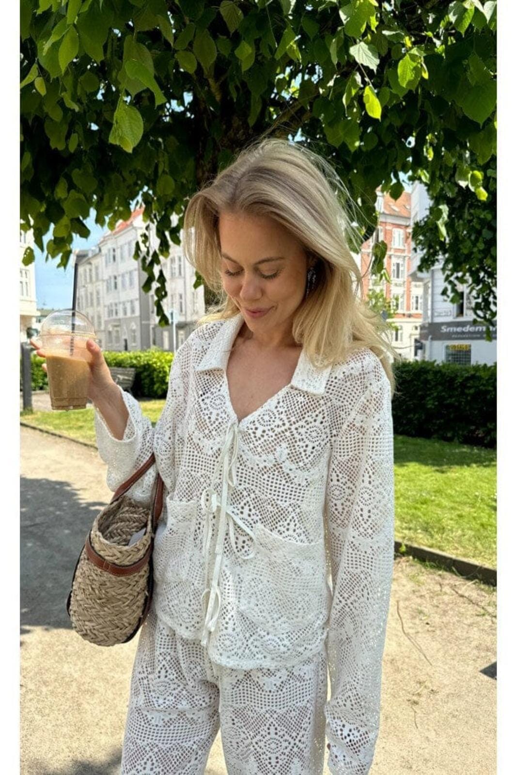 Forudbestilling - BYIC - Tildaic Tie Top - cl Creme Lace Bluser 