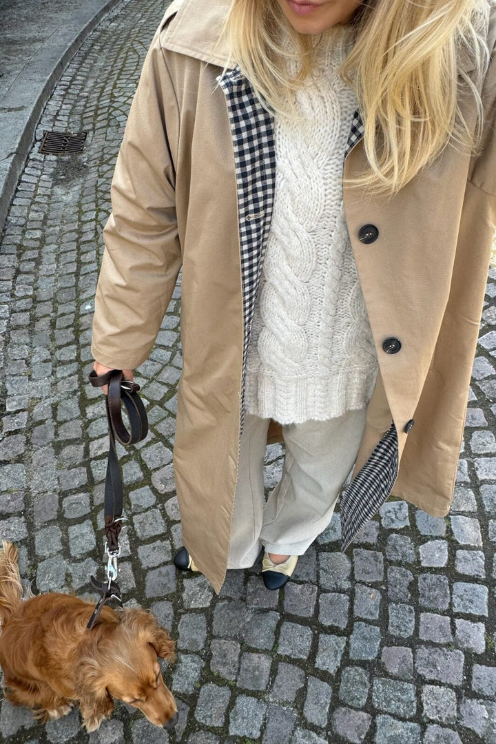 Forudbestilling - BYIC - Violaic Trenchcoat - bwc Beige W. Checks Frakker 