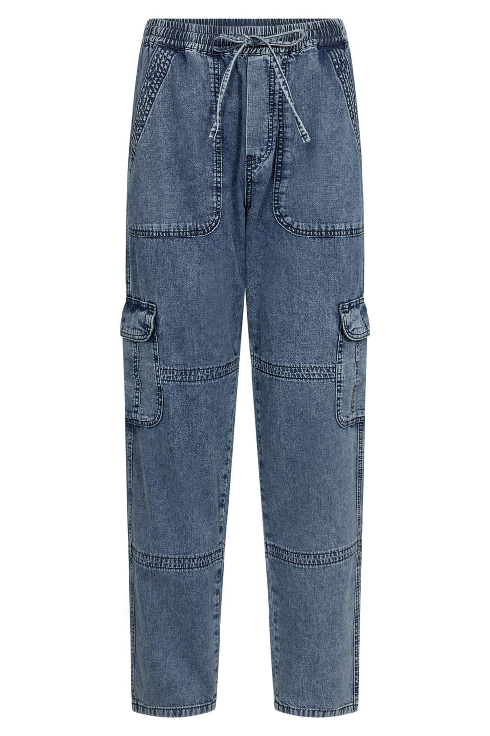 Forudbestilling - Co´couture - Bensoncc Cargo Jeans 31182 - 72 Blue Stonewash Bukser 