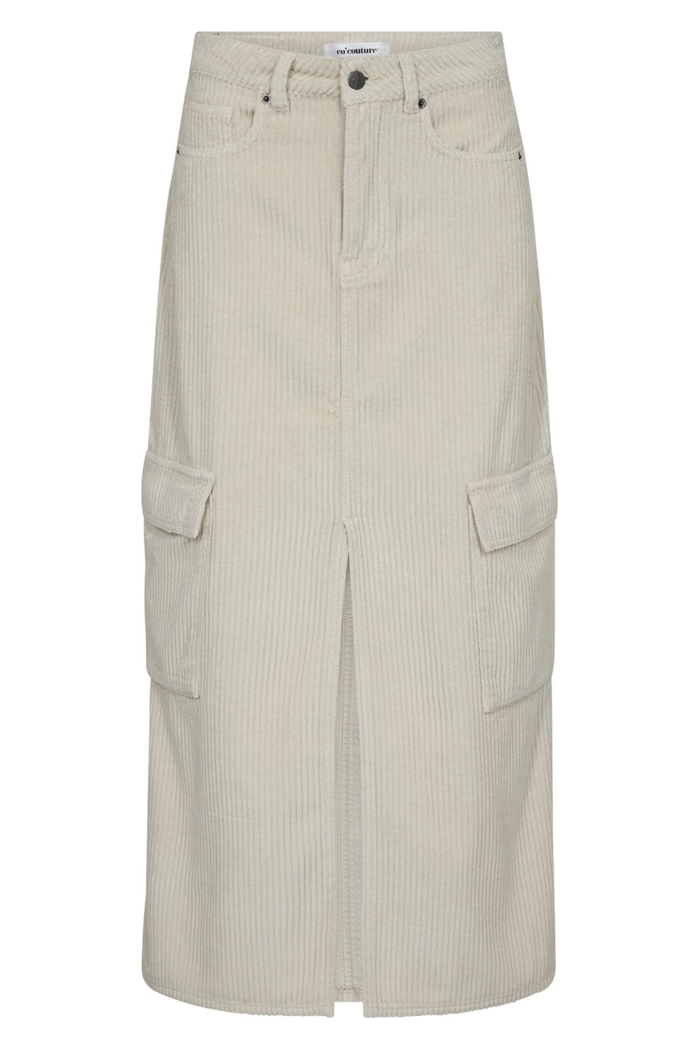 Forudbestilling - Co´couture - Cobaincc Corduroy Slit Skirt 34159 - 11 Off White Nederdele 