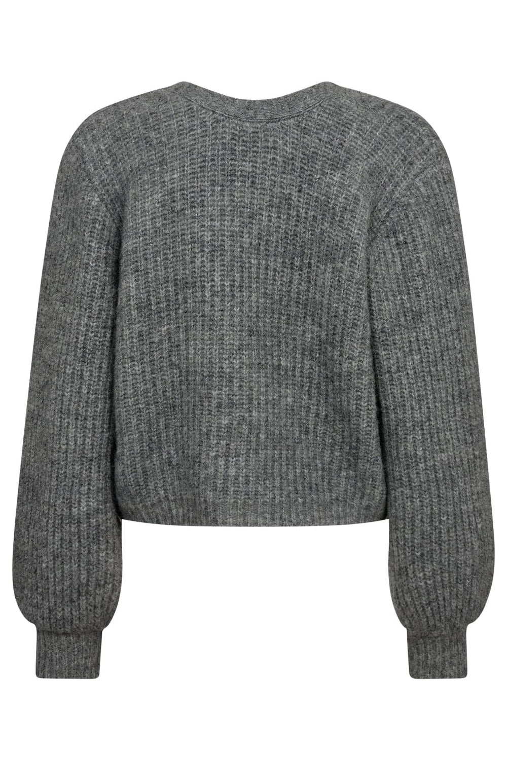 Forudbestilling - Co´couture - Cozycc Lurex Twist Knit 32132 - 57 Grey Melange Strikbluser 