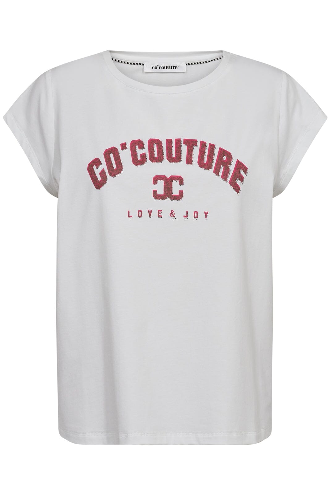 Forudbestilling - Co´couture - Dustcc Print Tee 33085 - 40185 Whiteflashypink T-shirts 