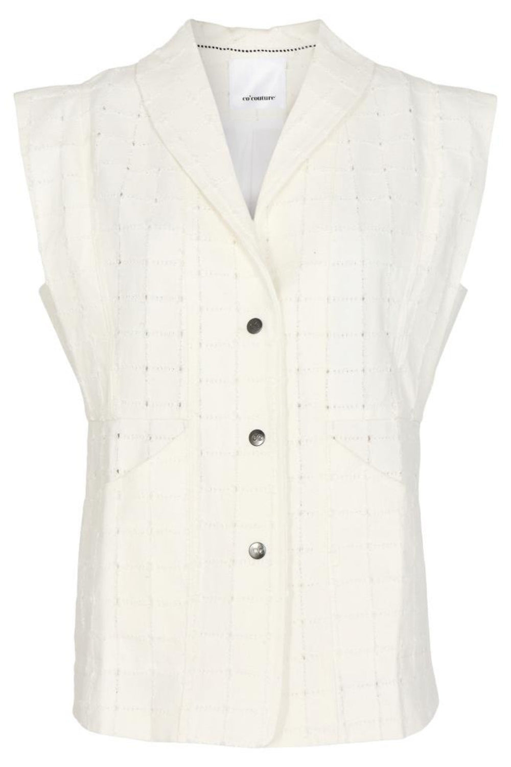 Forudbestilling - Co'couture - Luna Distressed Vest - Off white (Juni) Veste 