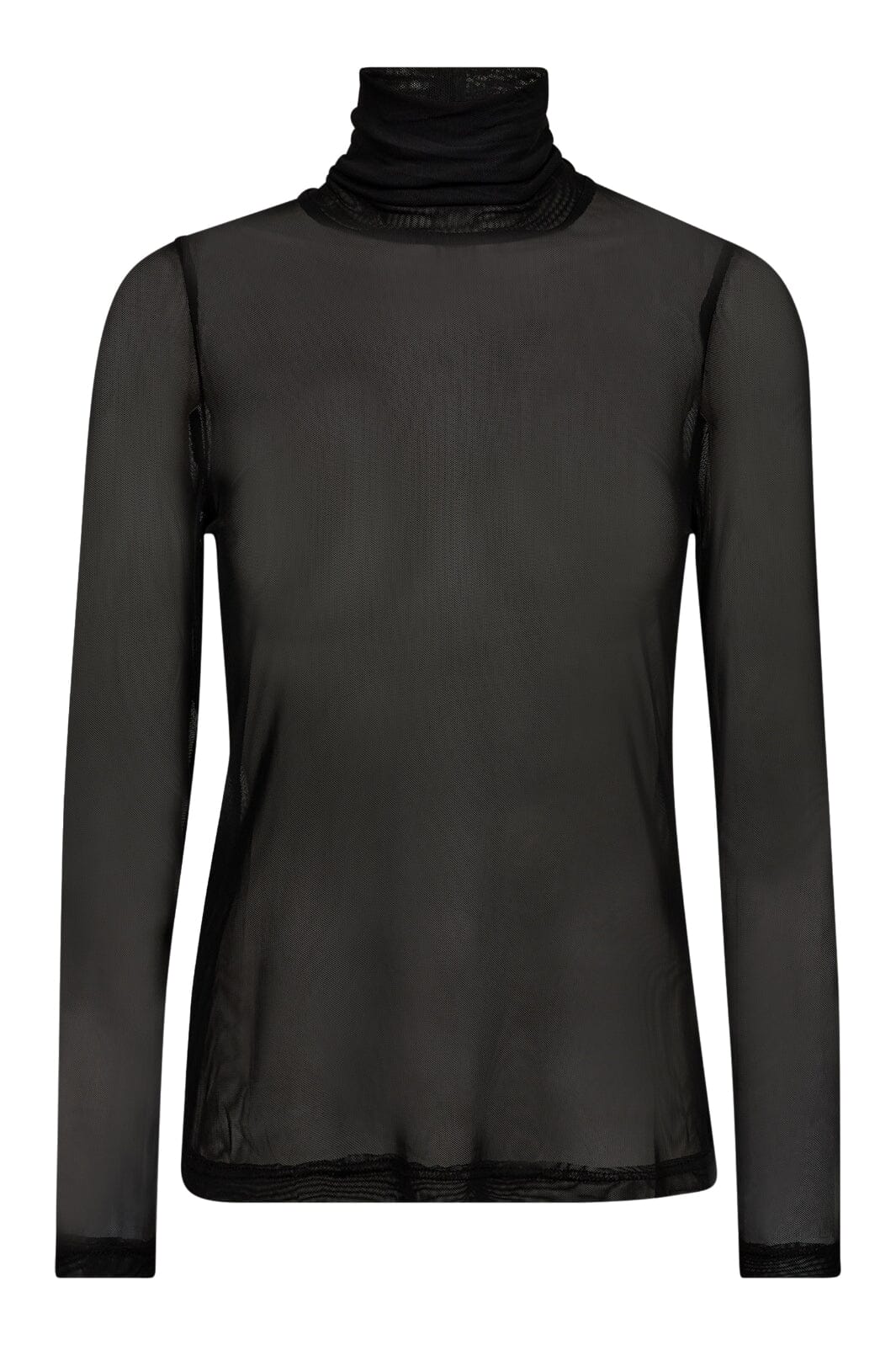 Forudbestilling - Co´couture - Meshcc Roll-Neck Blouse 33126 - 96 Black T-shirts 