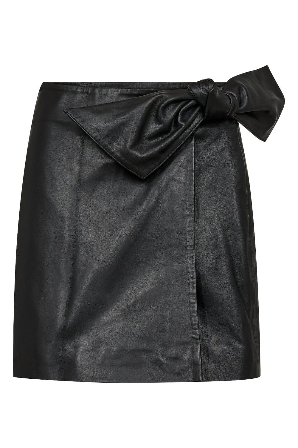 Forudbestilling - Co´couture - Phoebecc Leather Bow Skirt 34165 - 96 Black Nederdele 