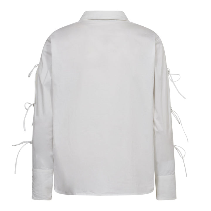 Forudbestilling - Co´couture - Poppycc Tie Sleeve Shirt 35752 - 4000 White Skjorter 