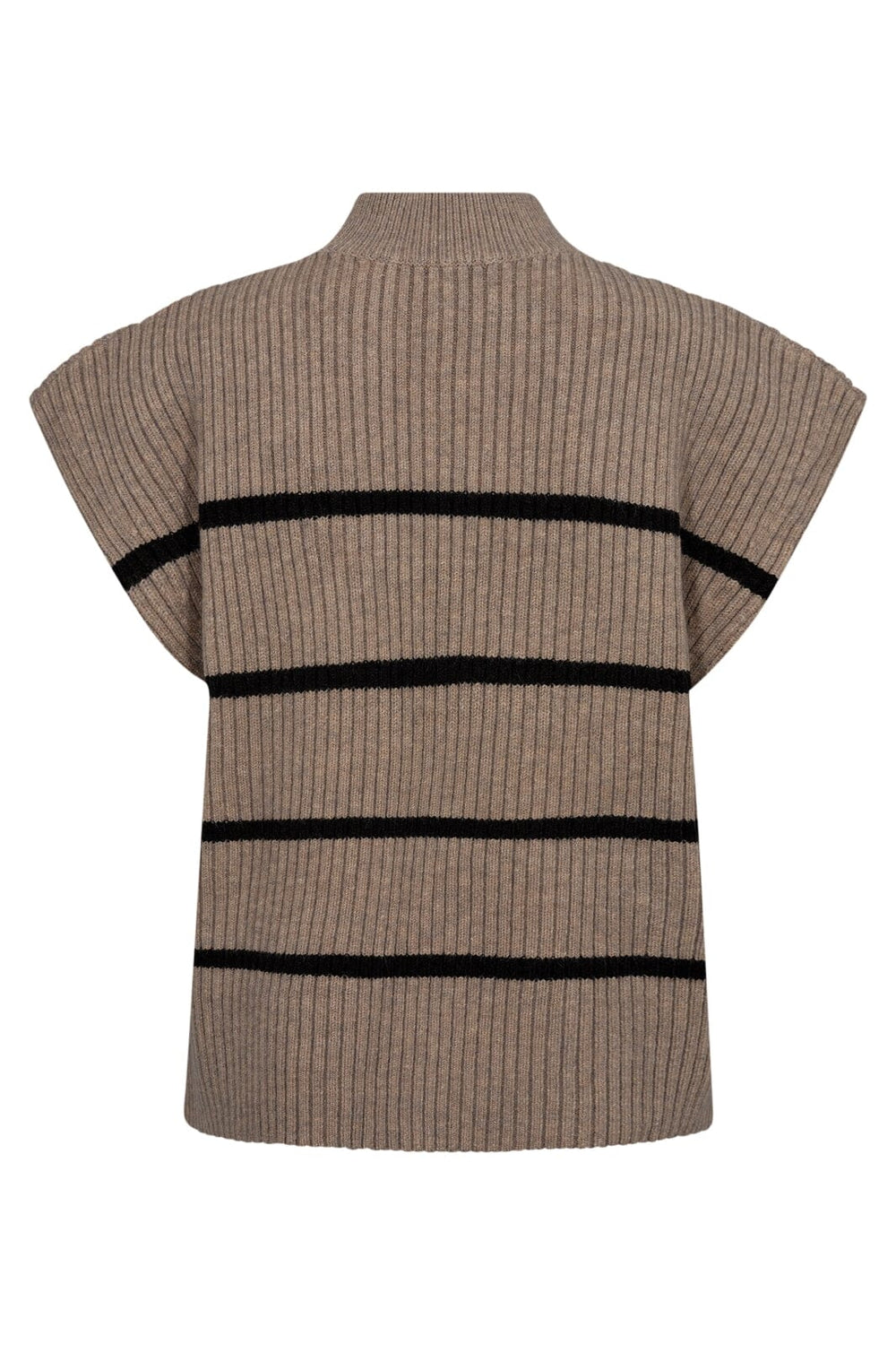 Forudbestilling - Co´couture - Rowcc Stripe Rib Vest 32143 - 127 Champagne Strikbluser 