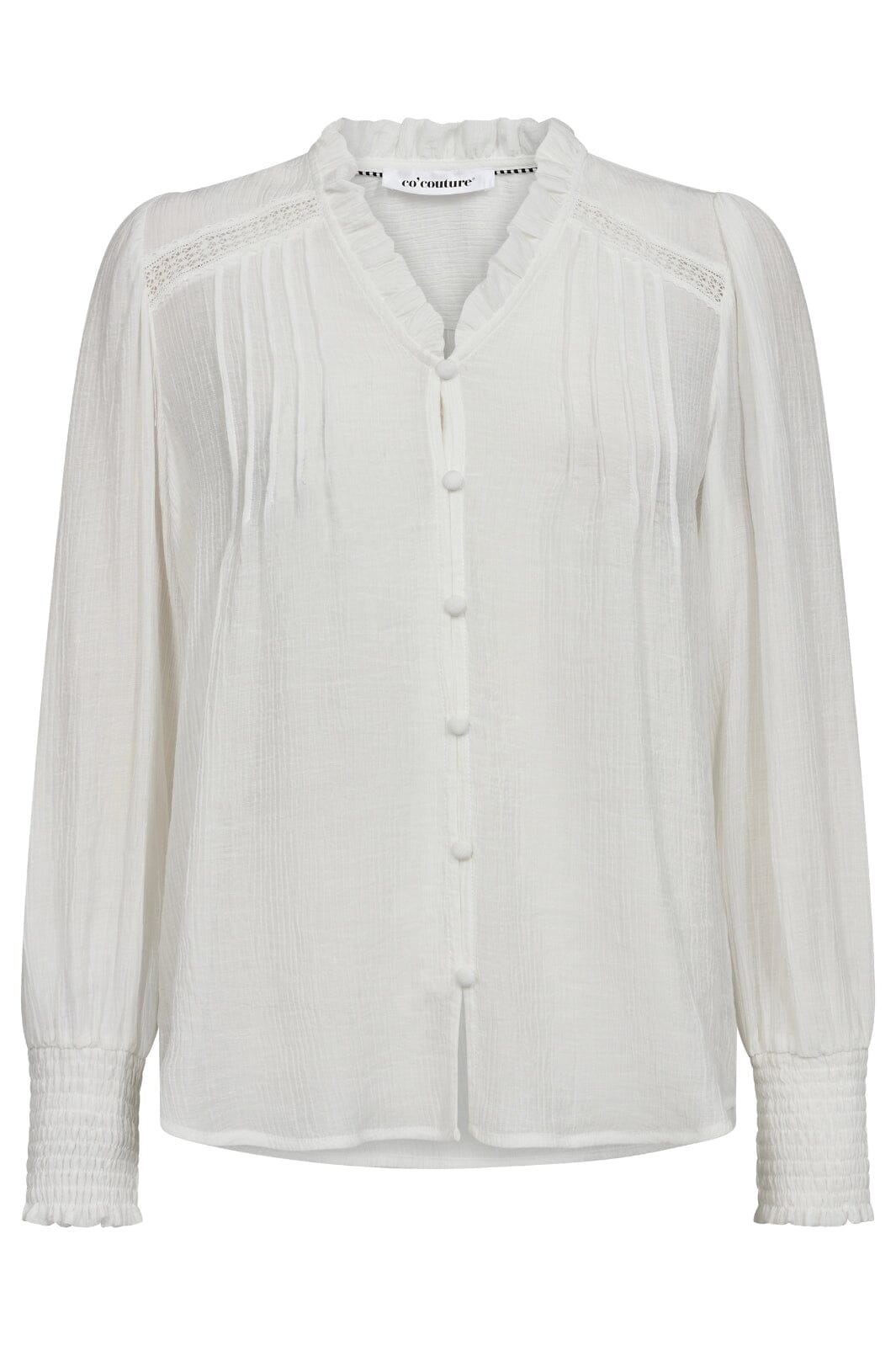 Forudbestilling - Co´couture - Selmacc Pintuck Shirt - 4000 White Skjorter 