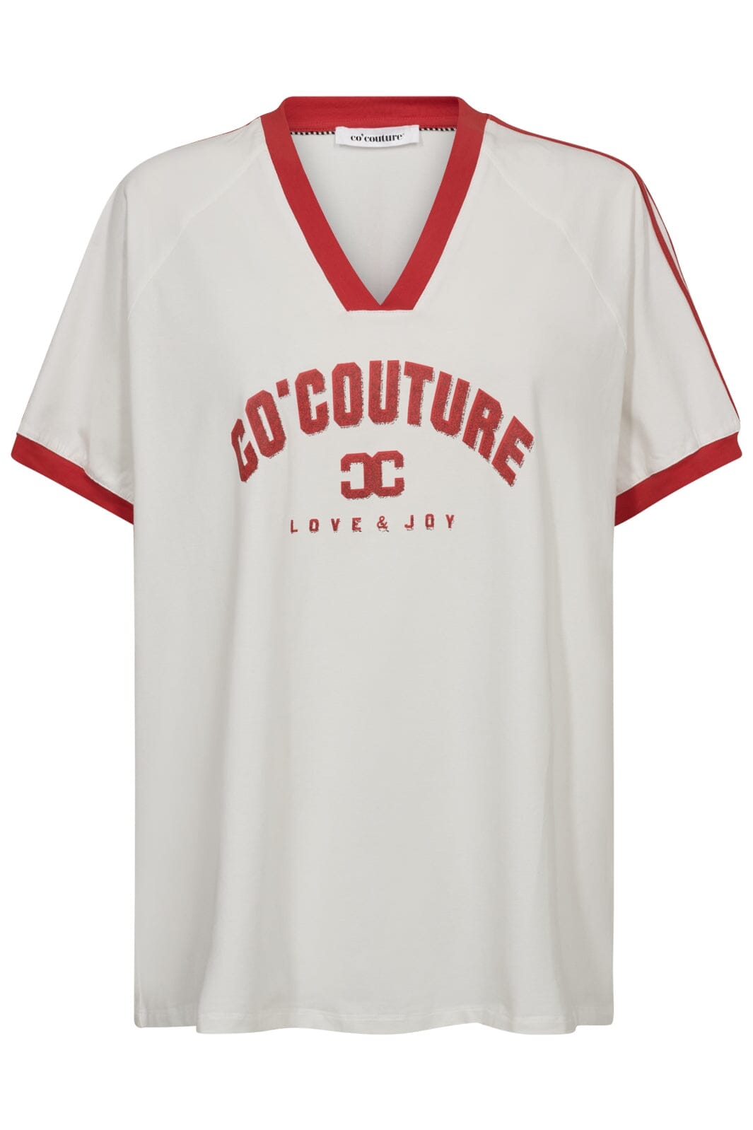 Co´Couture - Siaracc Oversize Sporty V-Tee 33140 - 11358 - Offwhitered