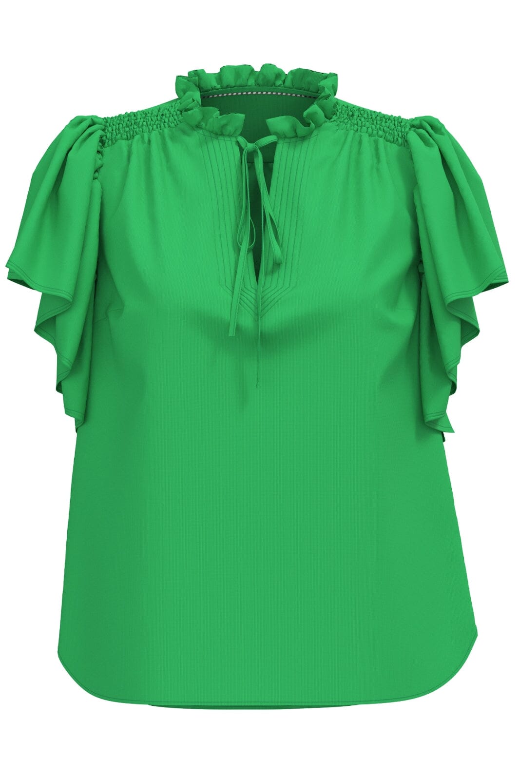 Forudbestilling - Co´couture - Sunrisecc Ss Frill Top 35704 - 34 Green Toppe 