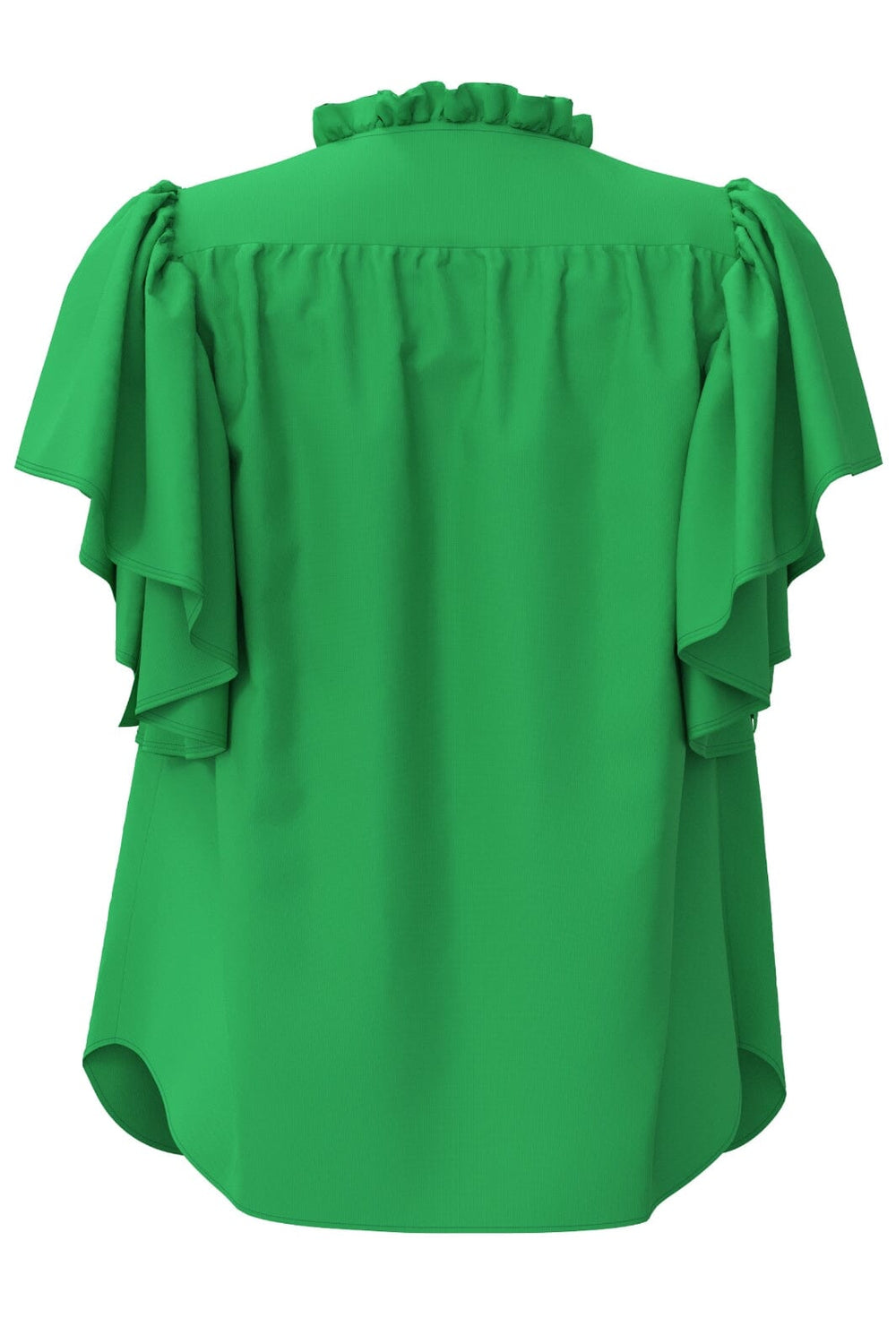 Forudbestilling - Co´couture - Sunrisecc Ss Frill Top 35704 - 34 Green Toppe 