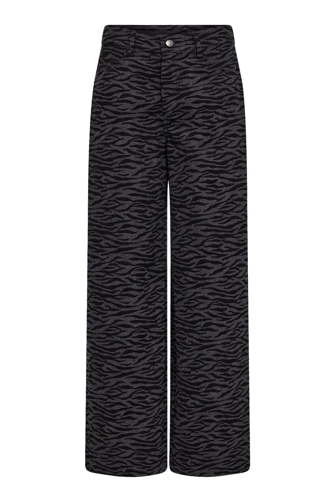 Forudbestilling - Co´couture - Zebracc Grey Wide Pant 31331 - 96 Black Bukser 