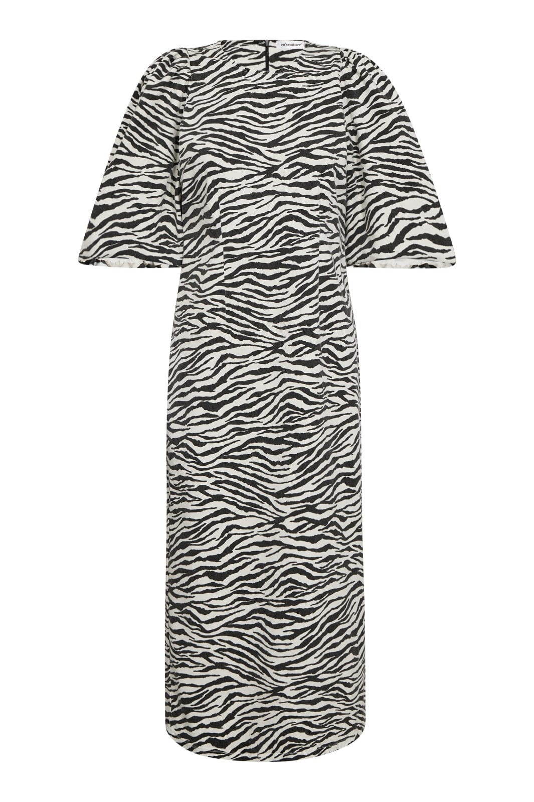 Forudbestilling - Co´couture - Zioncc Zebra Puff Dress 36425 - 1196 Offwhite-Black Kjoler 