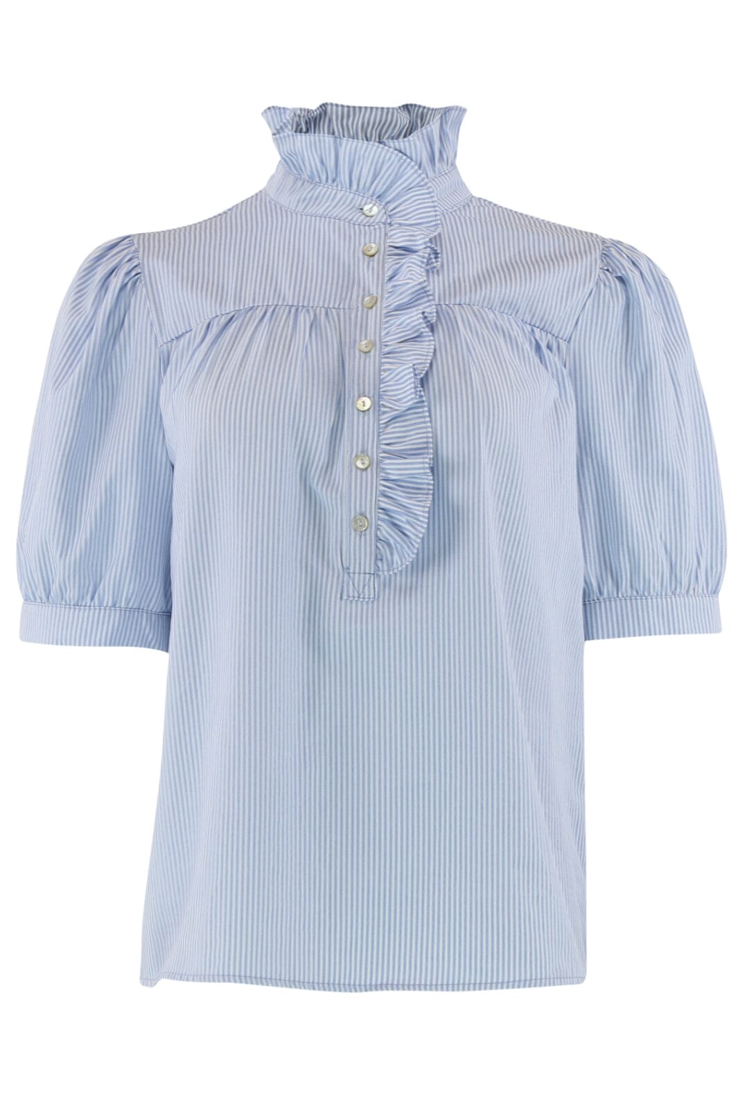 Forudbestilling - Continue - Arianna Ss Stripe - Blue Stripe Bluser 