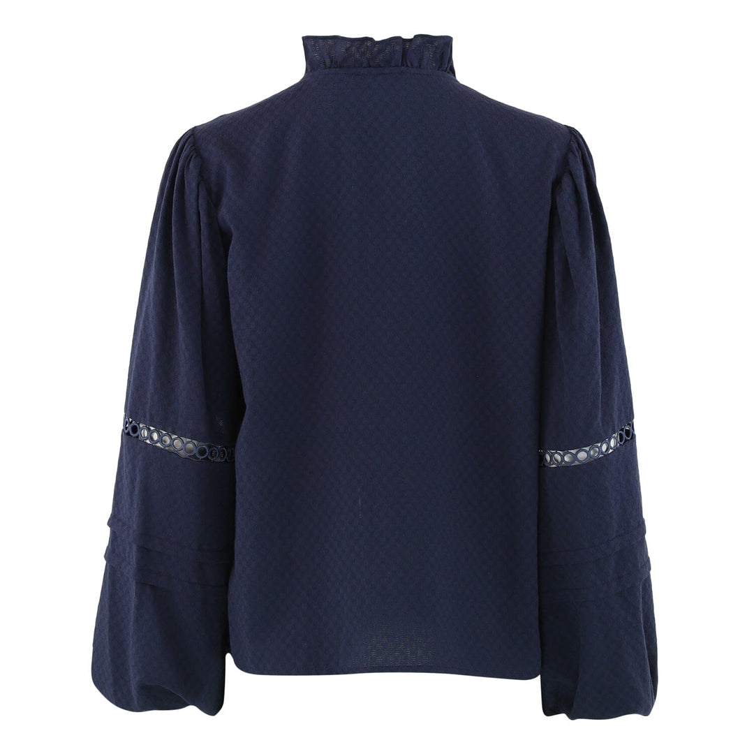 Forudbestilling - Continue - Sienna Emb - 201 Navy Blue Bluser 