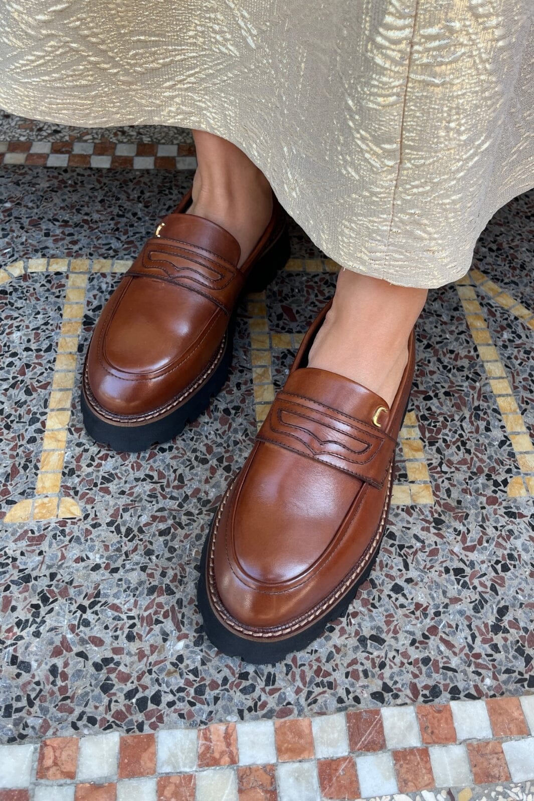 Forudbestilling - Copenhagen Shoes - Walk For Me - 0241 Cognac Loafers 