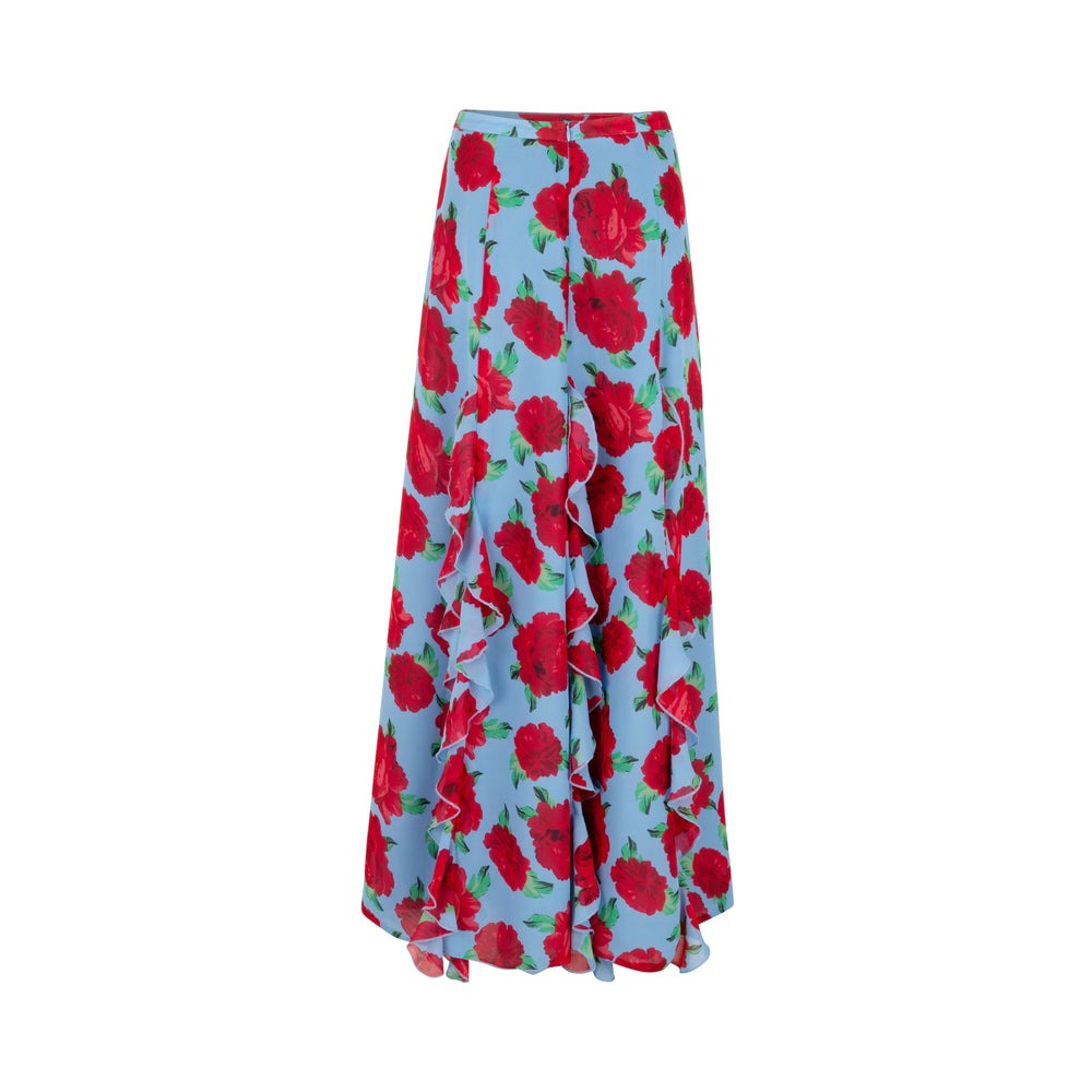 Forudbestilling - Cras - Georgia Skirt - 8023 8023 Blue Roses Nederdele 