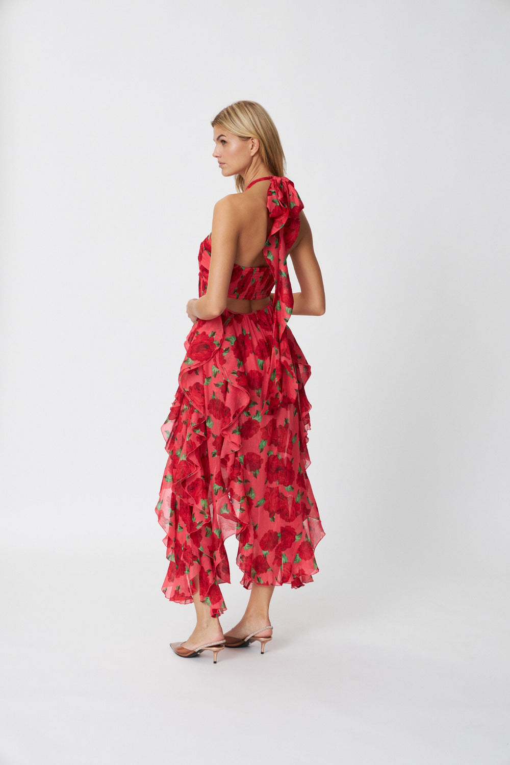 Forudbestilling - Cras - Valentinacras Dress - 8019 Coral Roses Kjoler 