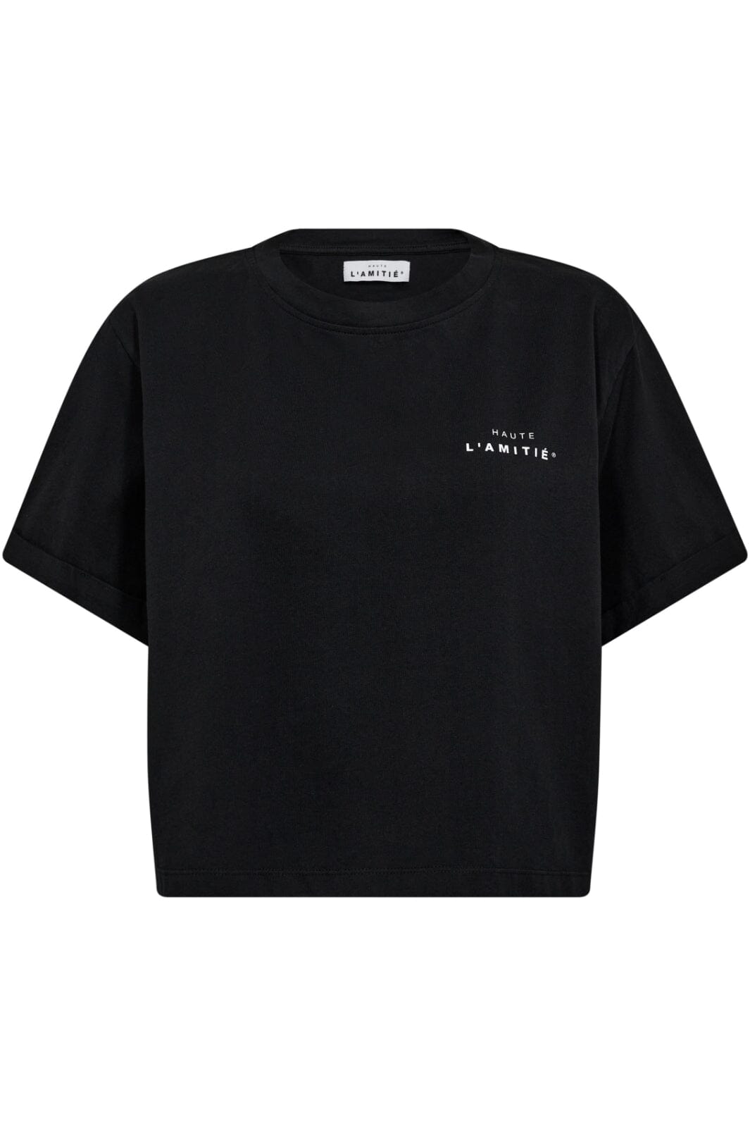 Haute L'Amitié - Hl Crew Neck Crop Tee HL10122 - Black