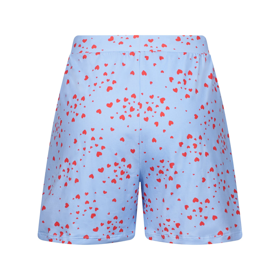 Forudbestilling - Liberte - Alma-Shorts - Light Blue Pink Heart Shorts 