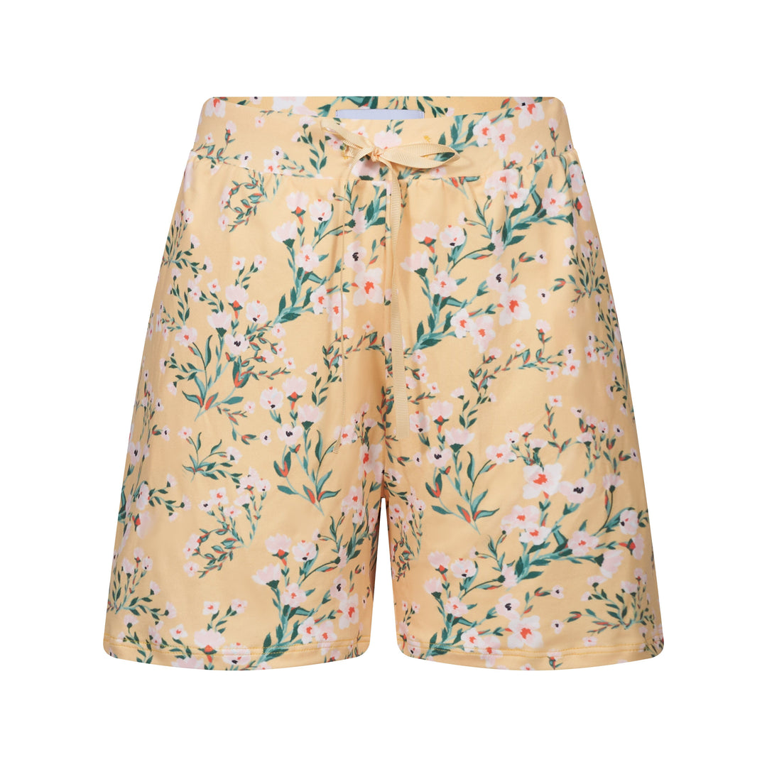 Forudbestilling - Liberte - Alma-Shorts - Yellow Green Flower Shorts 