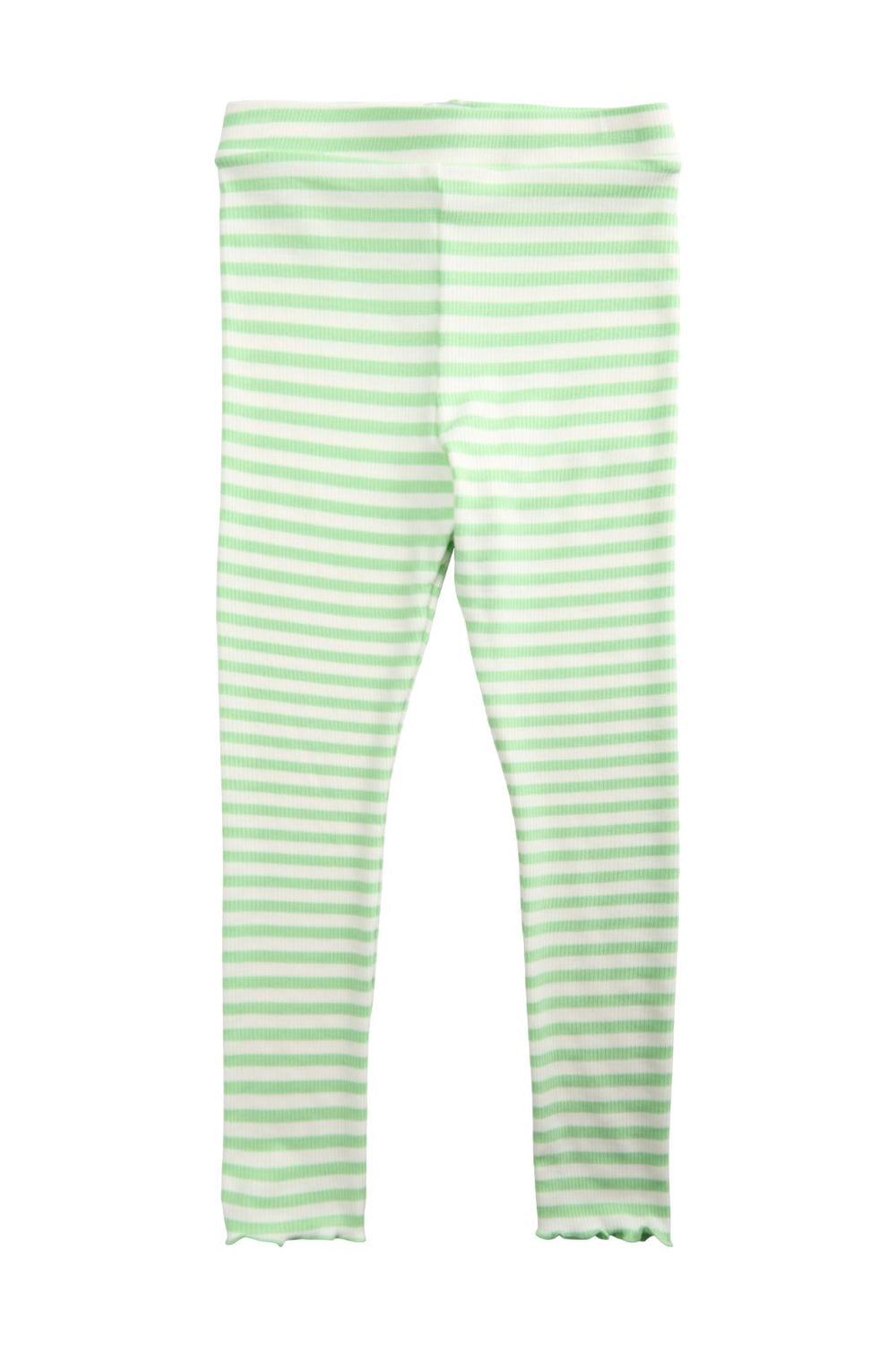 Forudbestilling - Liberte Ami - Natalia-Leggings-Kids - Lime Green Creme Stripe (Maj) Leggings 