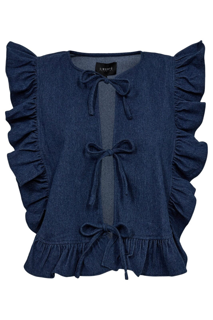 Forudbestilling - Liberte - Asta-Frill-Vest - Blue Denim Veste 