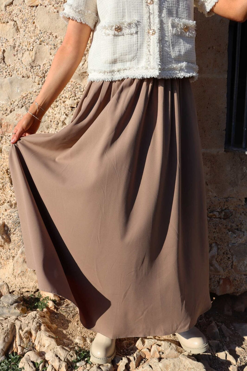 Liberte - Frede-Long-Skirt 22112 - Light Brown