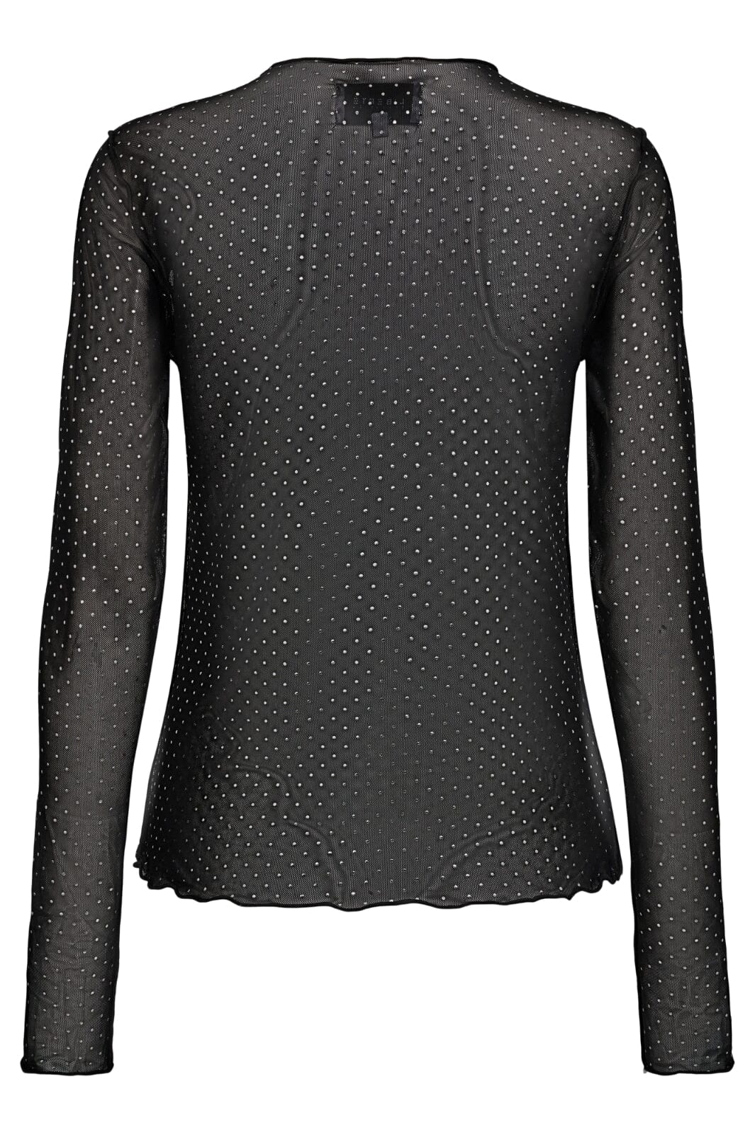 Forudbestilling - Liberte - Mesh-Sparkle-Top - Black Silver Foil Dot Bluser 