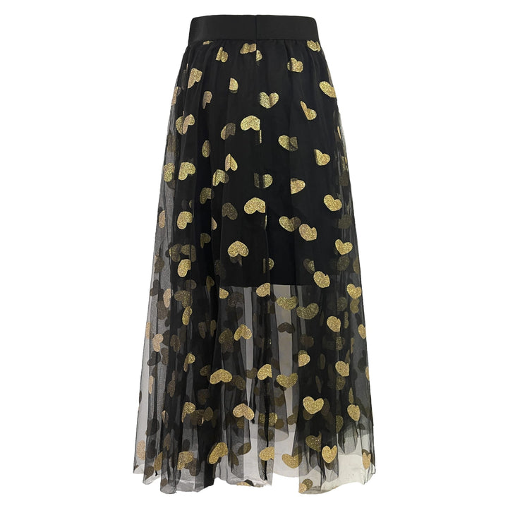 Liberte - Tulle-Heart-Skirt - Black Gold Heart