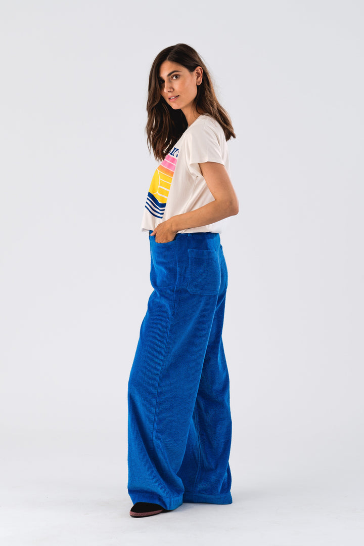 Forudbestilling - Lollys Laundry - Florida Pants - 97 Neon Blue Bukser 