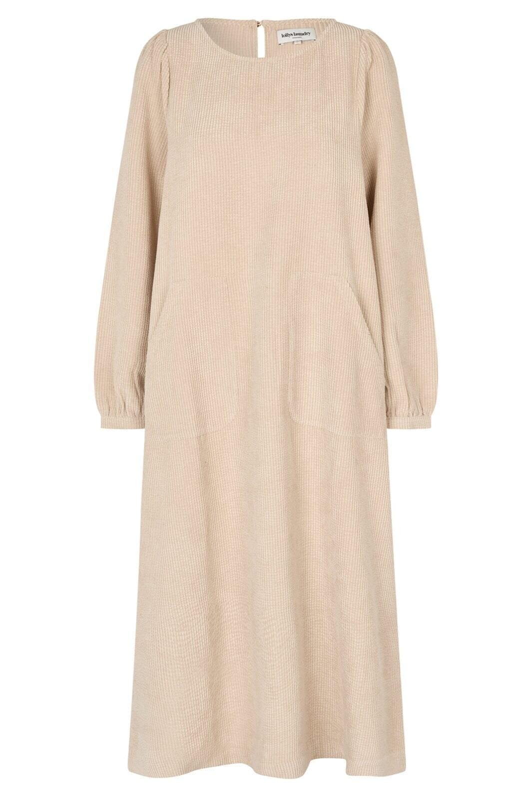 Forudbestilling - Lollys Laundry - Lucasll Midi Dress Ls - 04 Sand Kjoler 