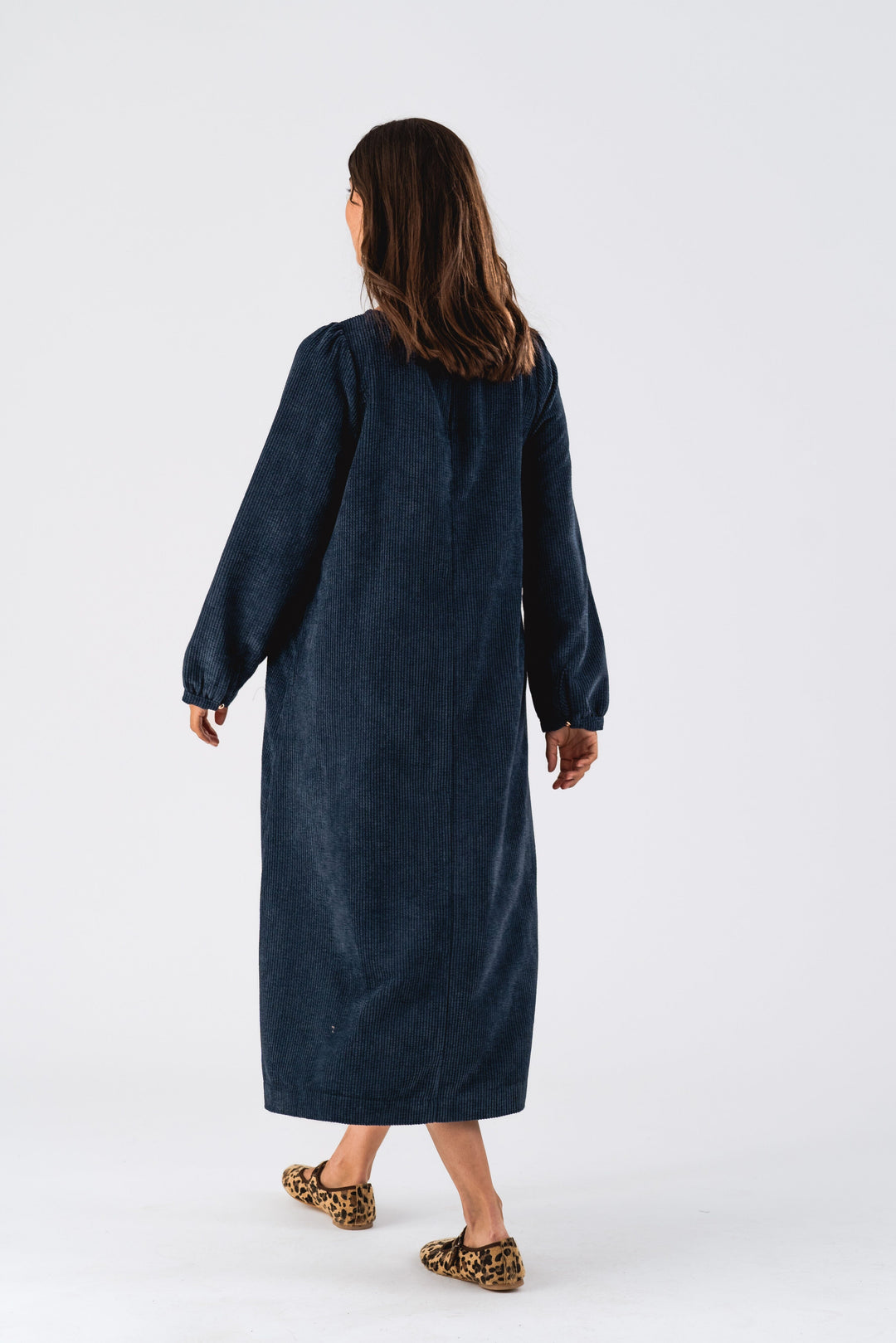 Forudbestilling - Lollys Laundry - Lucasll Midi Dress Ls - 23 Dark Blue Kjoler 