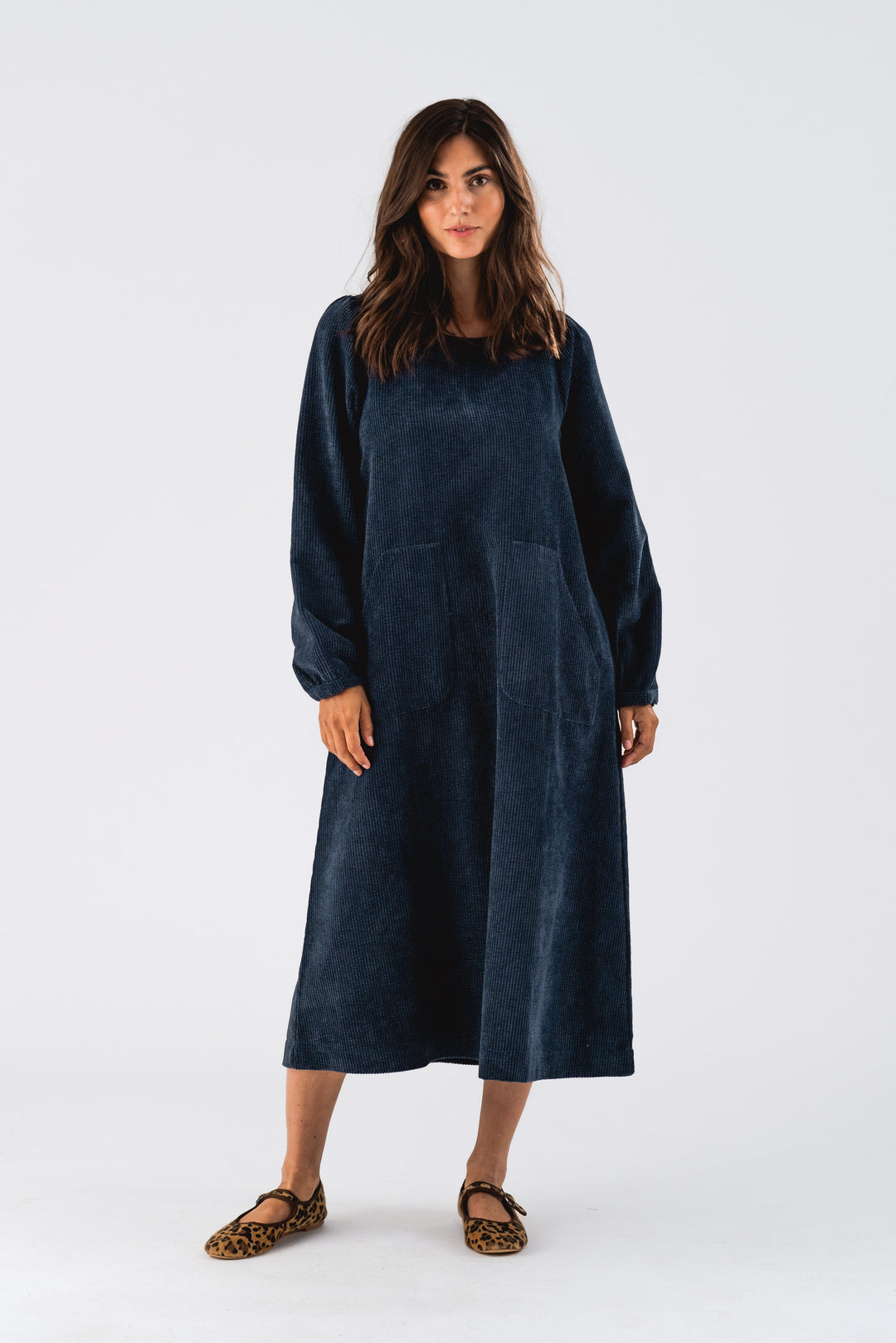 Forudbestilling - Lollys Laundry - Lucasll Midi Dress Ls - 23 Dark Blue Kjoler 