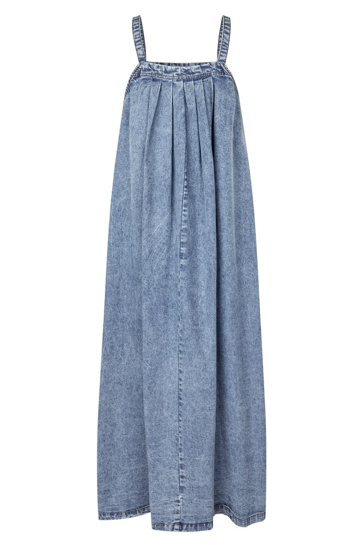 Lollys Laundry - Lungoll Maxi Dress Sl25205-3002 - 100 Washed Denim