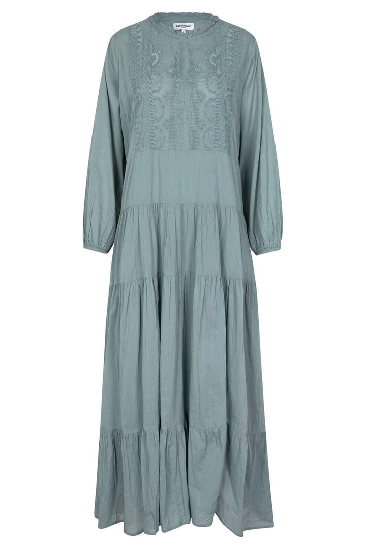 Forudbestilling - Lollys Laundry - Mandyll Maxi Dress Ls - 69 Dusty Mint Kjoler 